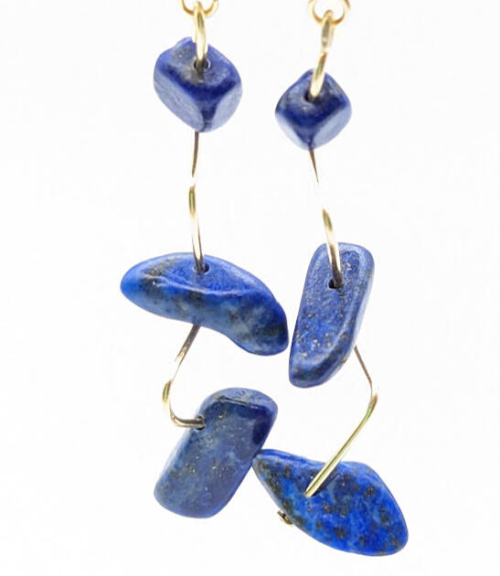 Boucles oreilles lapis lazuli pierres angers